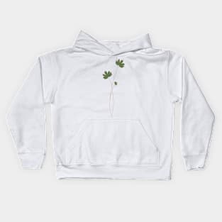 Final leaf green lime art Kids Hoodie